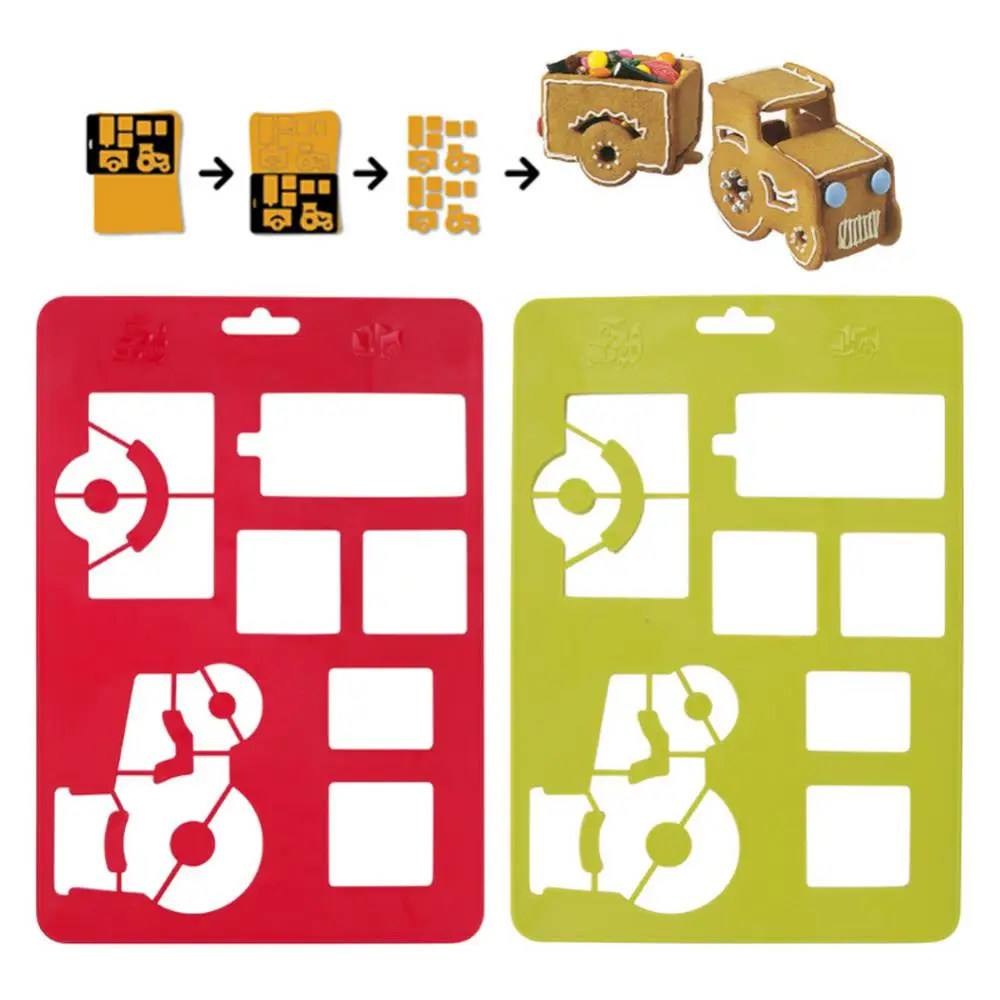 

Hand 3d Stereo Cutting Mold Bread House Truck Forest Cutting Mold Sugar Turning Baking Tool Baking Tool Kitchen Accessories