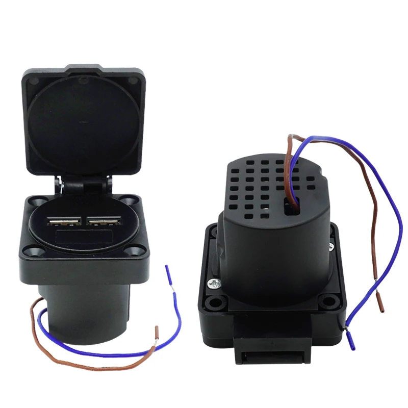Dual USB Port 12V/24V 5V 2.1A Adapter Power Supply Socket for Phone Mobile