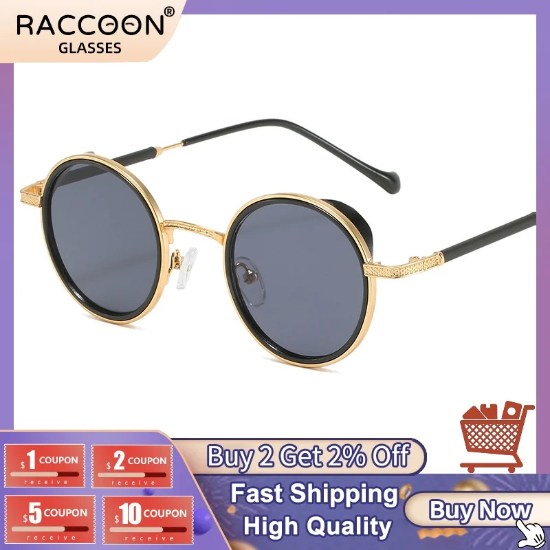 

Luxury Vintage Mirror Brand Designer Sunglasses Women Men Classic Round Drive Sun Glasses Uv400 Shades Metal Frame High Quality