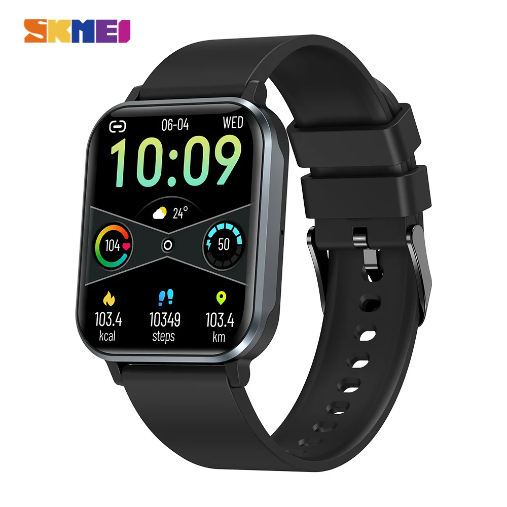 

SKMEI 1,83 дюймовые Смарт-часы с функцией Bluetooth и функцией звонка для женщин и мужчин, измерение температуры, шагомер, умные часы для Android ios