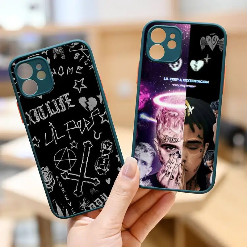 

Lil Peep Phone Case Black Green Color Matte Transparent For iPhone 13 12 Mini 11 Pro X XR XS Max 7 8 Plus