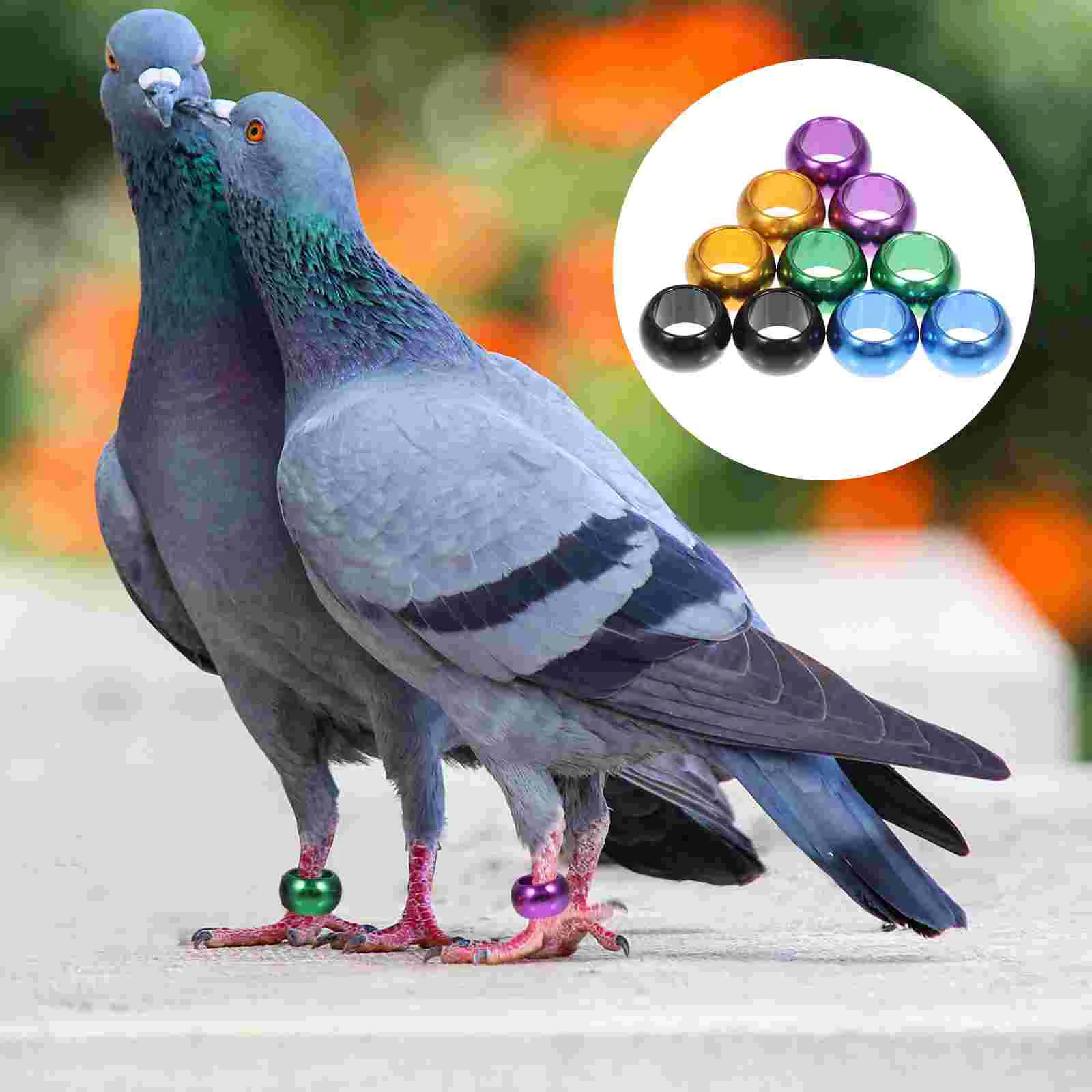 

10Pcs Bird Leg Band Bird Foot Ring Aluminum Bird Leg Circle Homing Pigeon Leg Band