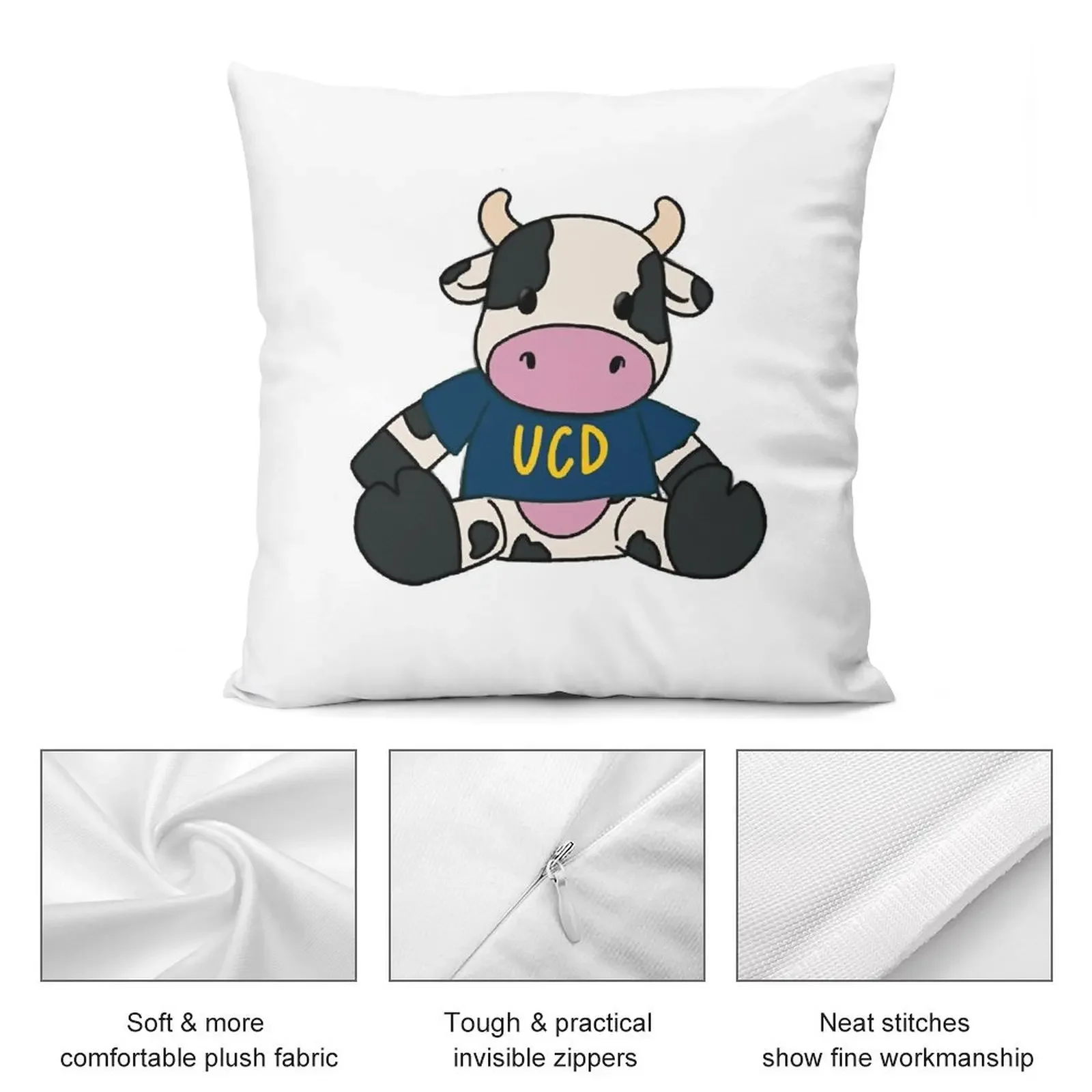 UC Davis Cow Декоративная подушка Роскошные наволочки Подушки Эстетическая