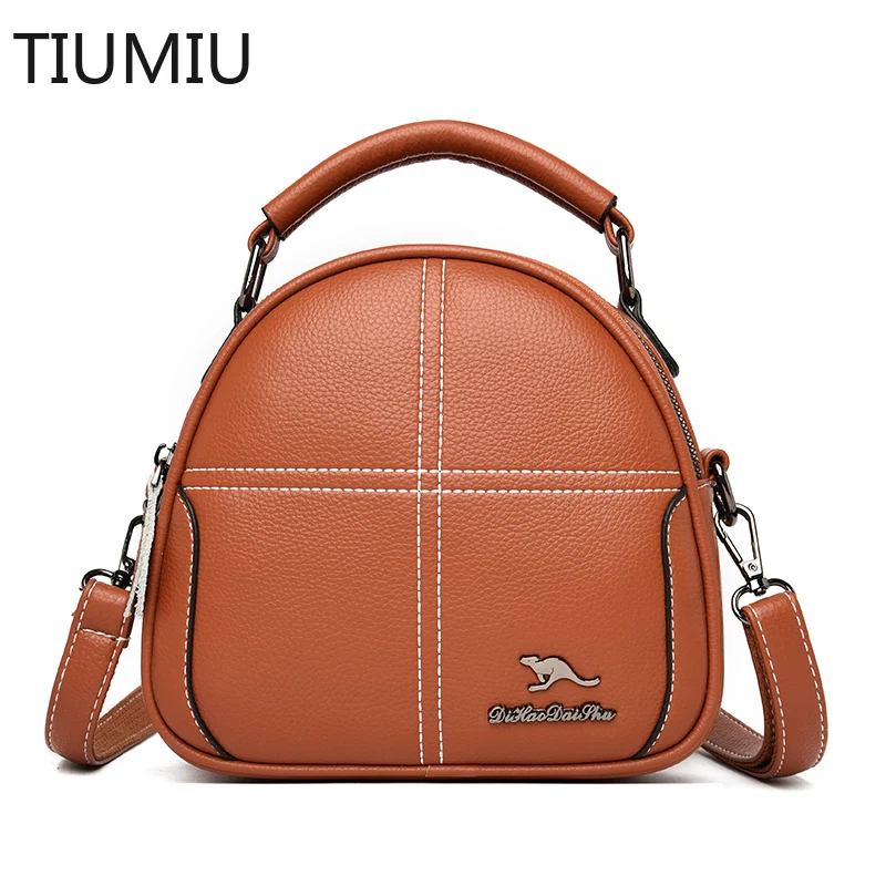 

2 Layers Female Shoulder Crossbody Bags For Women 2021 New Ladies Soft High Quality Leather Luxury Kangaroo Brand Handbags