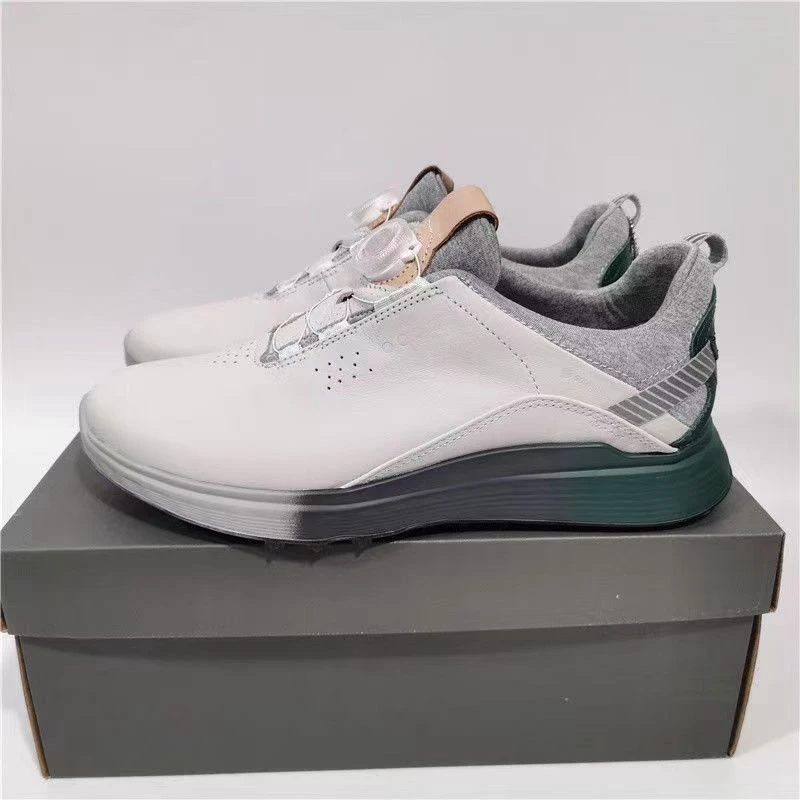 New Men's Golf Shoes Knob Leather Golf Sneakers Breathable Comfortable Walking Sneakers Outdoor Jogging Hiking Walking Shoes