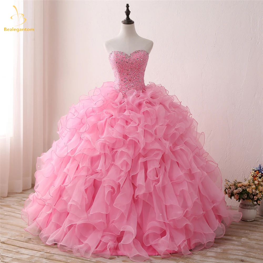 

Bealegantom Sexy Sweetheart Quinceanera Dresses Ball Gown Ruched Beaded Sweet 16 Prom Party Gown Vestidos De 15 Anos QA132