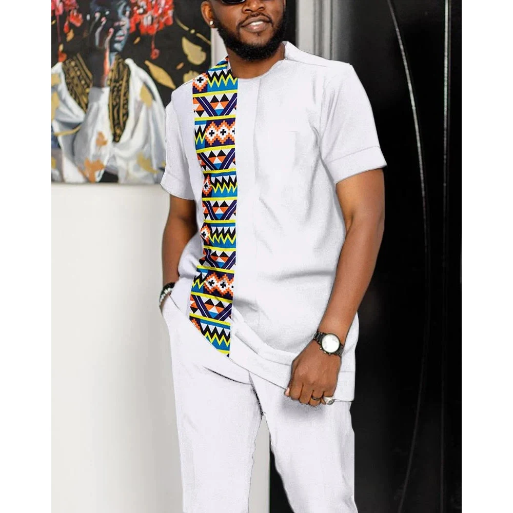 2023 High-Quality Summer Men's T-shirt 2-piece Sports Fashion Two-piece Suit Short Sleeve Shorts Sportswear Extra Large Size