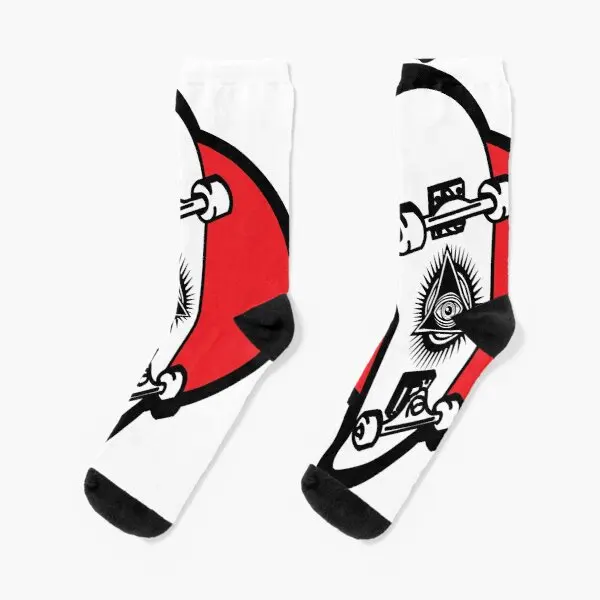 

Skateboard Illustration Crew Socks Mens Pattern Breathable Cartoon Girls Winter Women Best Cute Black Short Unisex Autumn Funny