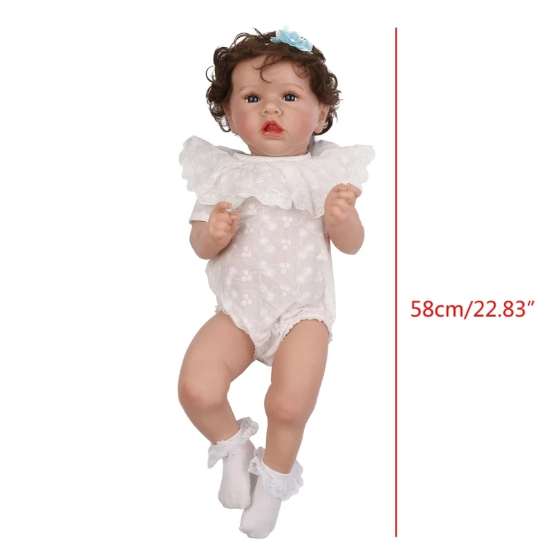 Детская кроватка для куклы милая девочка Infant детальная раскраска завершена f