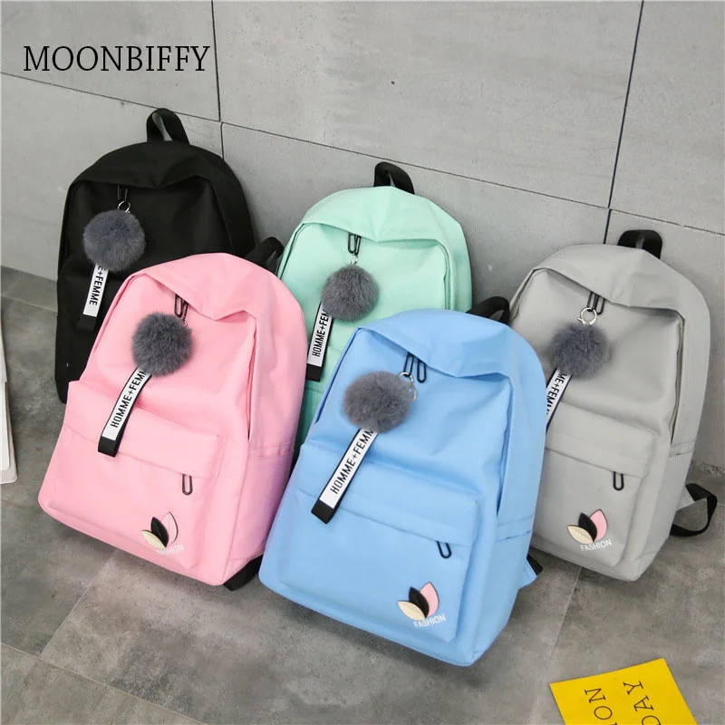 

Women Backpack 2023 Brand Designer Simple Light Cheap Small Canvas Schoolbag Middle School Student Couple Backpack