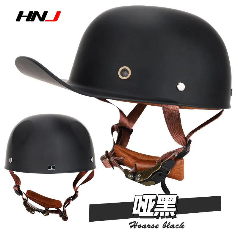 Retro Gangster DS Personality Baseball Cap Helmet Electric Car Half Helmet Motorcycle Scoop Helmet Fashion Pedal Cap