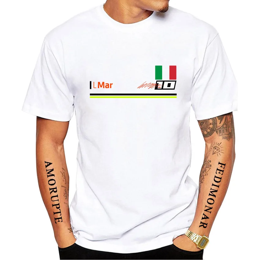 Классическая футболка Luca Marini 10 GP для езды на мотоцикле новая летняя мужская