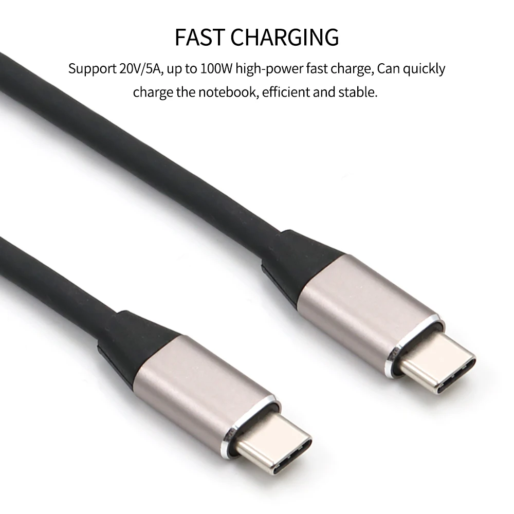 Фото USB-кабель PD 100 Вт USB C to Type C Кабель для быстрой зарядки для Xiaomi Samsung Huawei MacBook iPad 5A Шнур для мобильного телефона Тип USB-кабеля №3