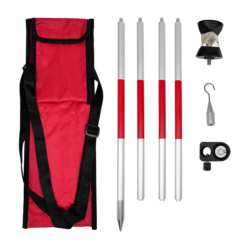 Мини-призма с поворотом на 360 градусов и 4-полюсной мини-призмой для тахеометра Leica, замена алюминиевого сплава GRZ101.