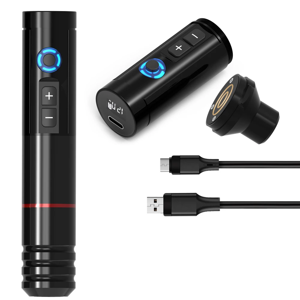 

New Freelance Wireless Tattoo Pen Body Art Cartridge Needle Pen Machine Tattoo Motor Tattoo Gun