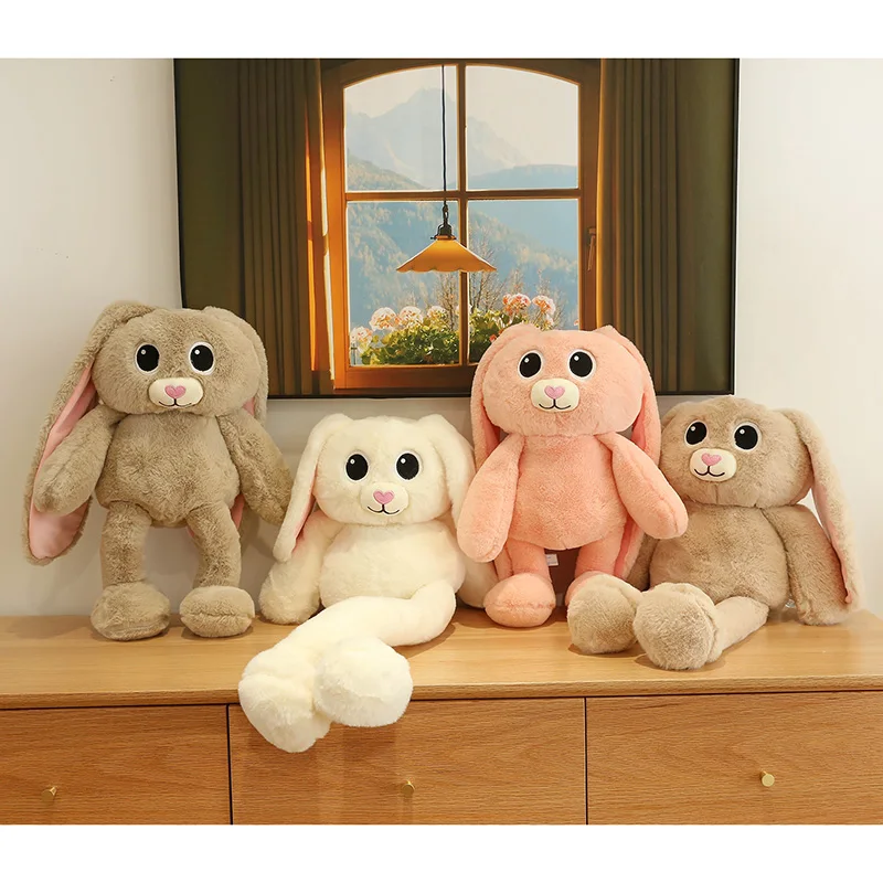 

aomede 85cm Cute Soft Rabbit with Pulling Ears child Gift filling big plush toy bulk wholesale pillow ornament comfort cushion