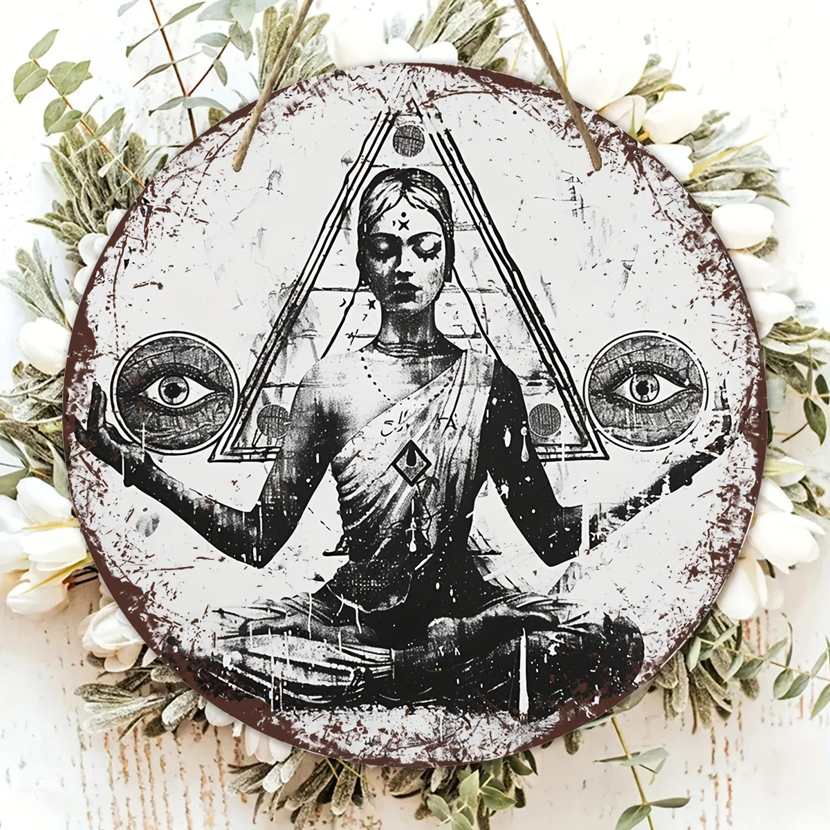 Деревенский акриловый настенный рисунок вывеска в стиле гексаграммы с