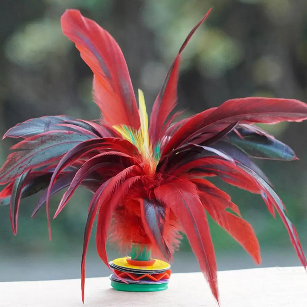 

3pcs Shuttlecock 20cm Chinese Shuttlecock With Stable Base No Shedding Colorful Feathers For Student Game