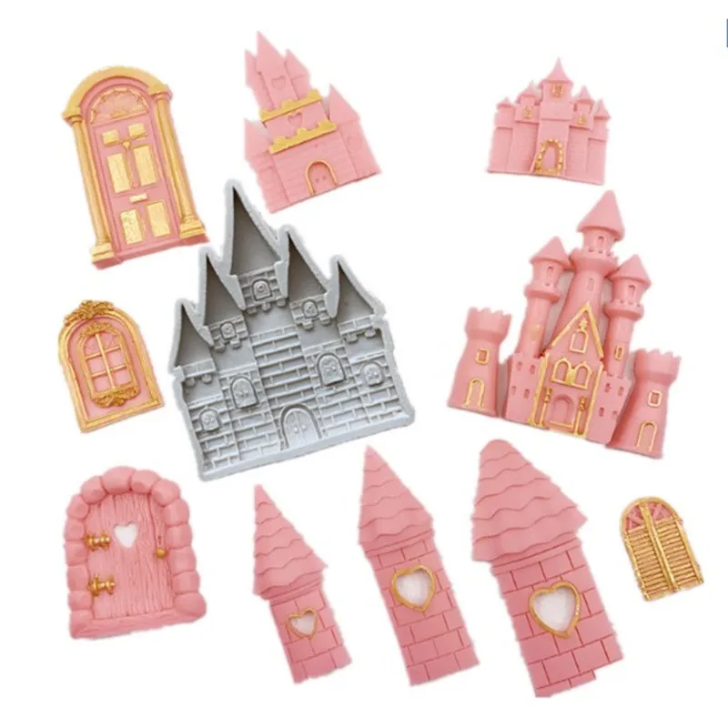

Queen Castle Cake Pastry Silicone Mold Diy European Princess Architecture Creative Decor Dream Gorgeous Crystal Epoxy Clay Mould