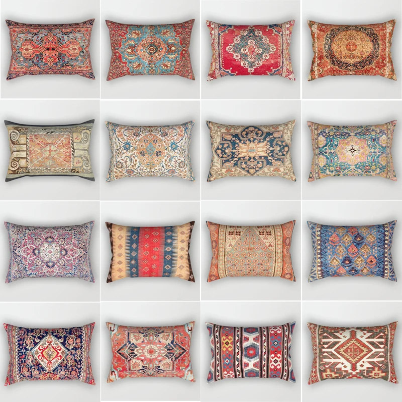 

30x50CM Moroccan Style Pillowcase Persian Retro Living Room Sofa Waist Cushion Cover Home Decor Pillowcase Pillow Cover