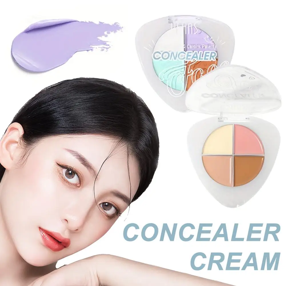 

4 Color Multi-function Repair Plate Moisturizing Concealer Professional Plate Shadow Flaw Pigment Highlight Repair Multipur Q2H0