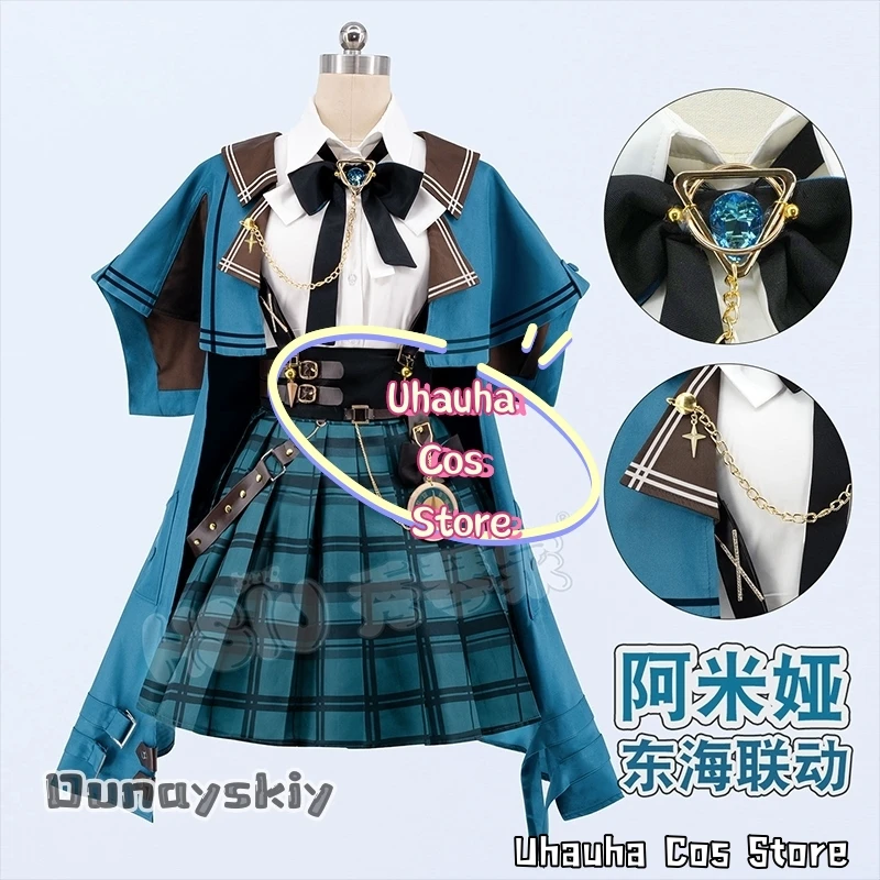 Фото Игра Arknights Amiya Косплей JK Униформа для девочек Костюм {Uhauha Cos}Amiya Школьная форма Хэллоуин Рождественский костюм женщина Лолита №2