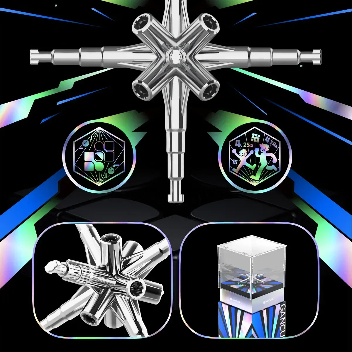 Магнитный скоростной куб без наклеек