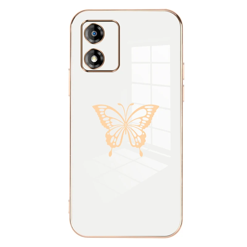 

Animal Pattern Plating Phone Cases For Motorola Moto E13 Soft Coverr