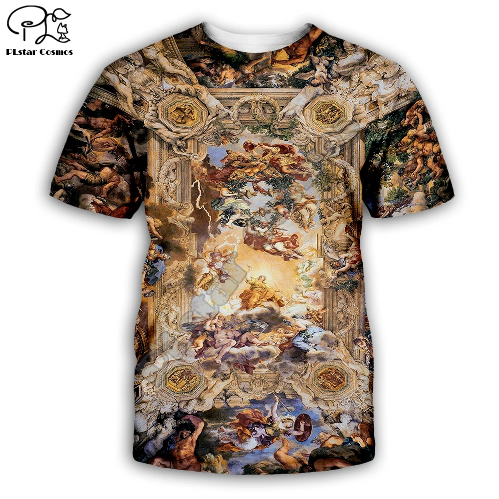 

christian catholic jesus retro streetwear 3dprint summer casual funny short sleeve t-shirts unisex men/women a3