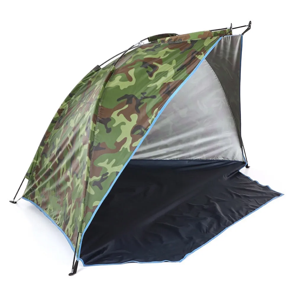 

Outdoor Shade Tent Camping Large Space Beach Sunshade Tent Pole Ground Nail With Storage Bag Set Fishing Hiking Equipment