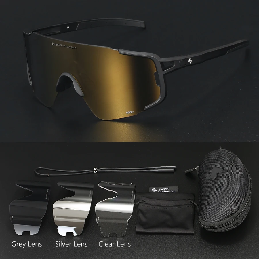 

4 Lens Set Sweet Protection Ronin Cycling Eyewear Men Women Bicycle Glasses Sport Sunglasses Mountain MTB Road Bike Goggles