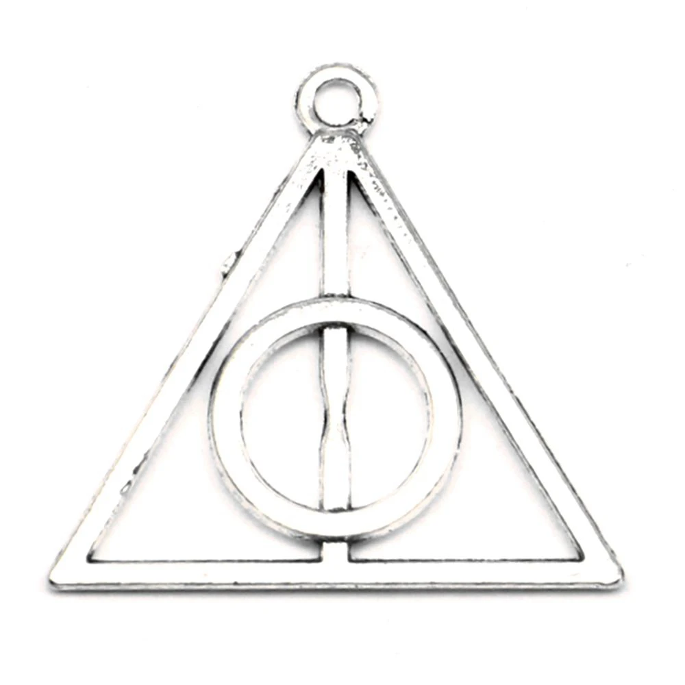 

60pcs Wholesale Jewelry Lots Triangle Amulet Charms Pendant Supplies For Jewelry Materials 31x33mm