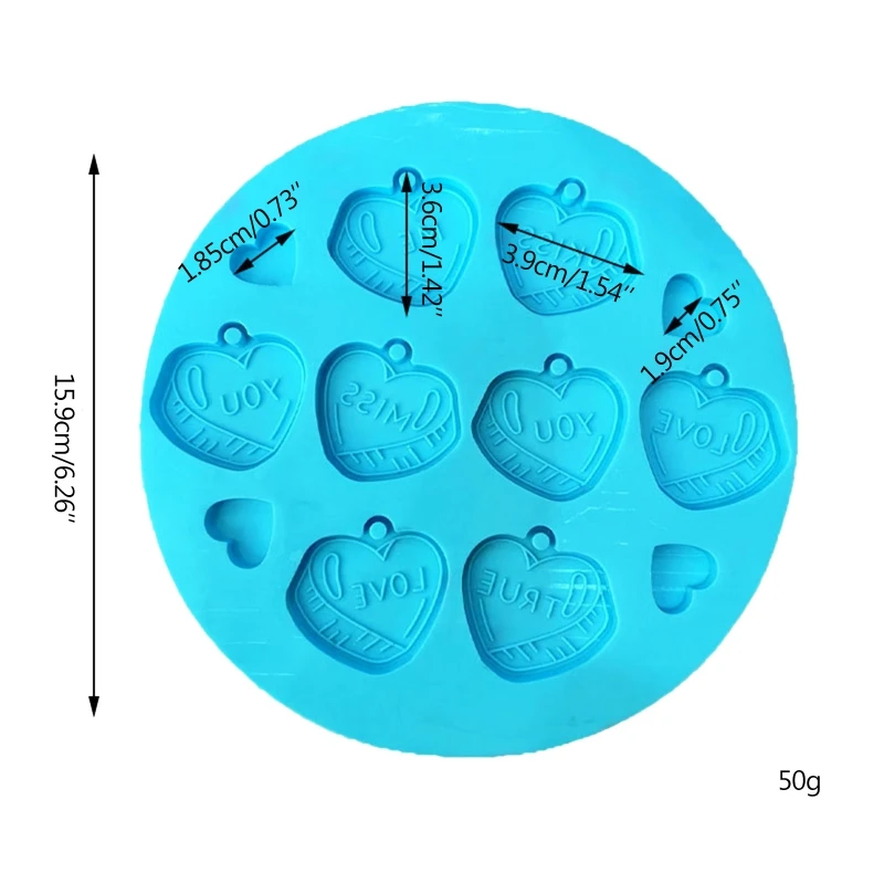 

N58F Silicone Pendant Moulds Clay Molds Silicone Keychain Moulds Silicone Material Perfect Gift for Hand Making Lovers Friend