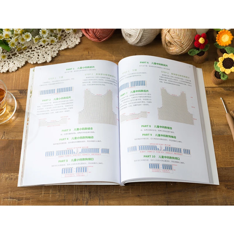 Семейный крючковый учебник Сьюзан 9 дюймов крючком Цветочная одежда одеяло