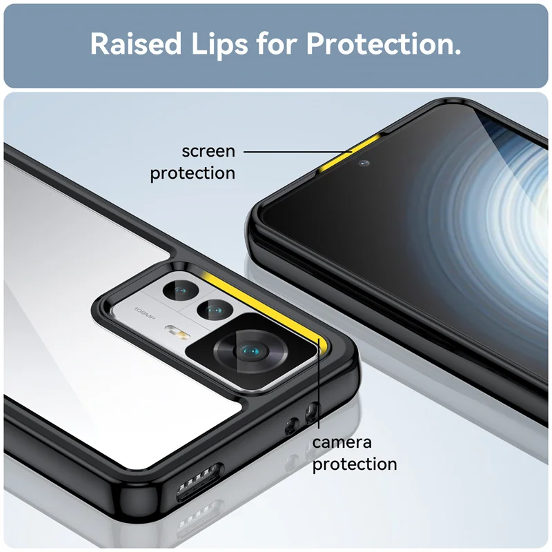 For Xiaomi 12T Clear Case For Xiaomi Mi 12T Cover Coque Hard Translucent Shockproof Phone Bumper For Xiaomi 12T