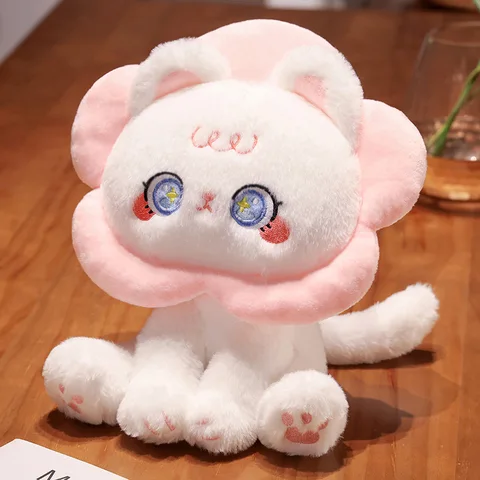 Красивая плюшевая игрушка в виде кота, 30 см, мягкие куклы в виде цветочного кота для подарка на День святого Валентина