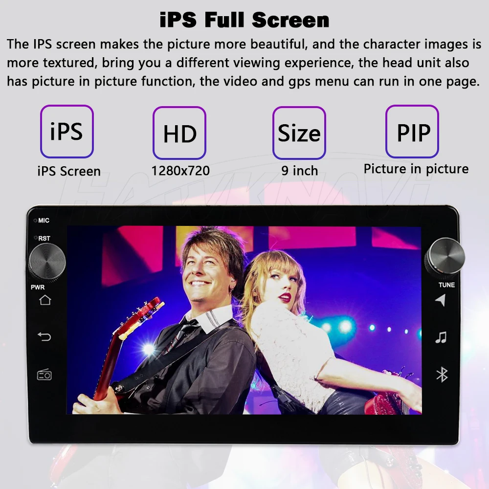 Универсальный автомобильный радиоплеер 9 дюймов 10 1 дюйма 2 Din Android 0 6 + 128 ГГц