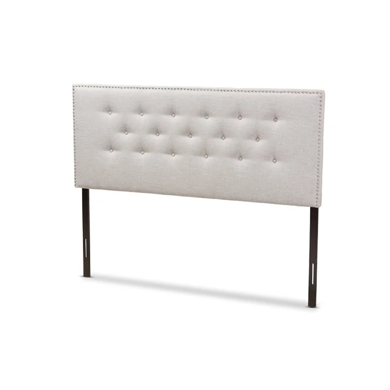 

Baxton Studio Windsor Modern and Contemporary Greyish Beige Fabric Upholstered Queen Size Headboard,Wholesale Interiors