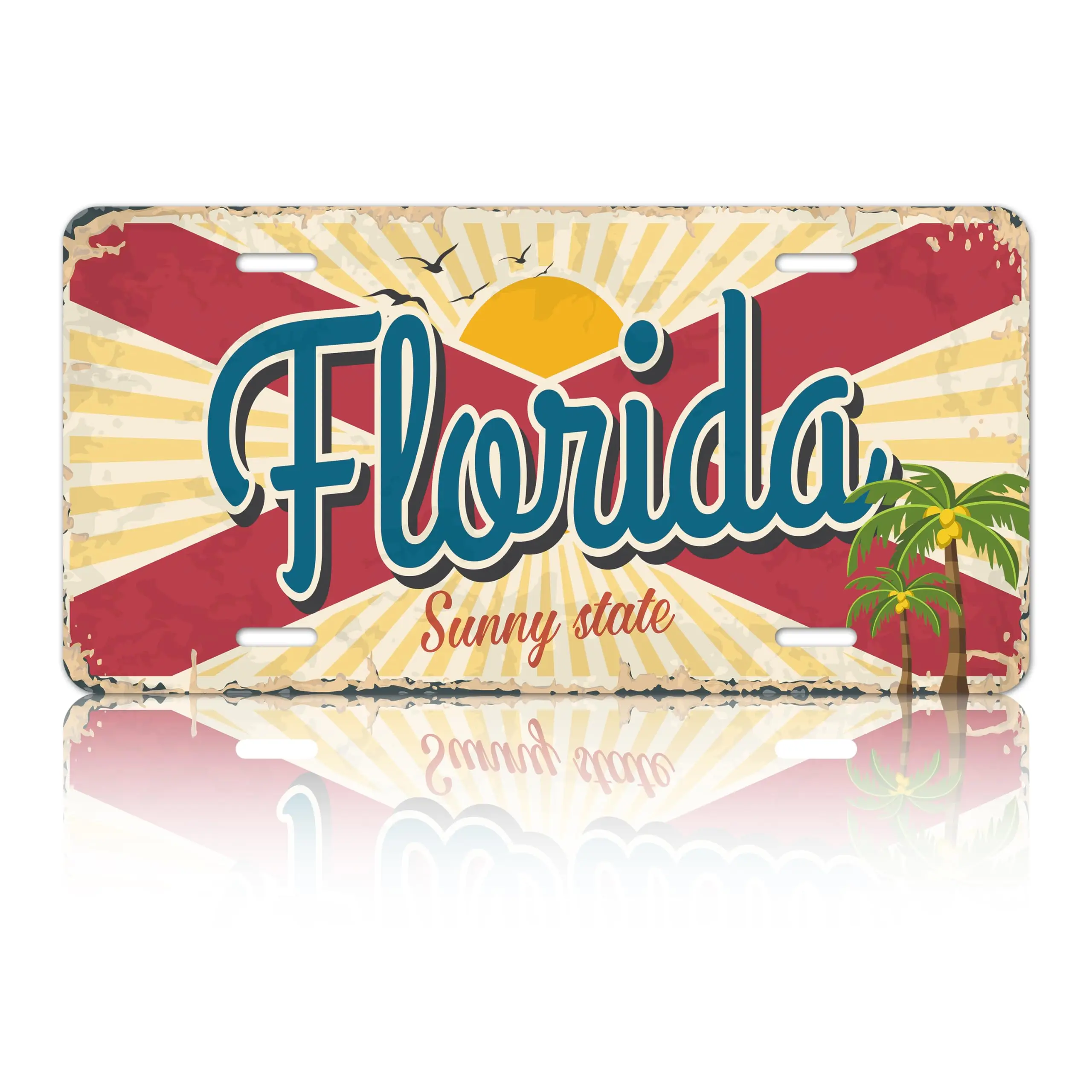 Ретро Флаг Штата Флориды номерной знак флаг штата солнечного света Обложка