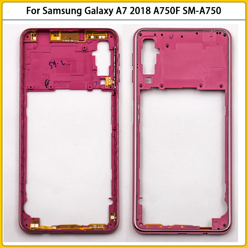 New For Samsung Galaxy A7 2018 A750F SM-A750 A750 Middle Mid Frame Panel Rear Plastic Housing Case Panel Frame Replacement Parts images - 6