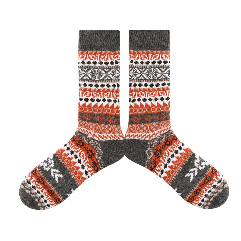 Winter 5 Pairs Thicken Wool Socks Men Towel Warm Socks Cotton Christmas Gift Socks For Man Thermal Size 39-45