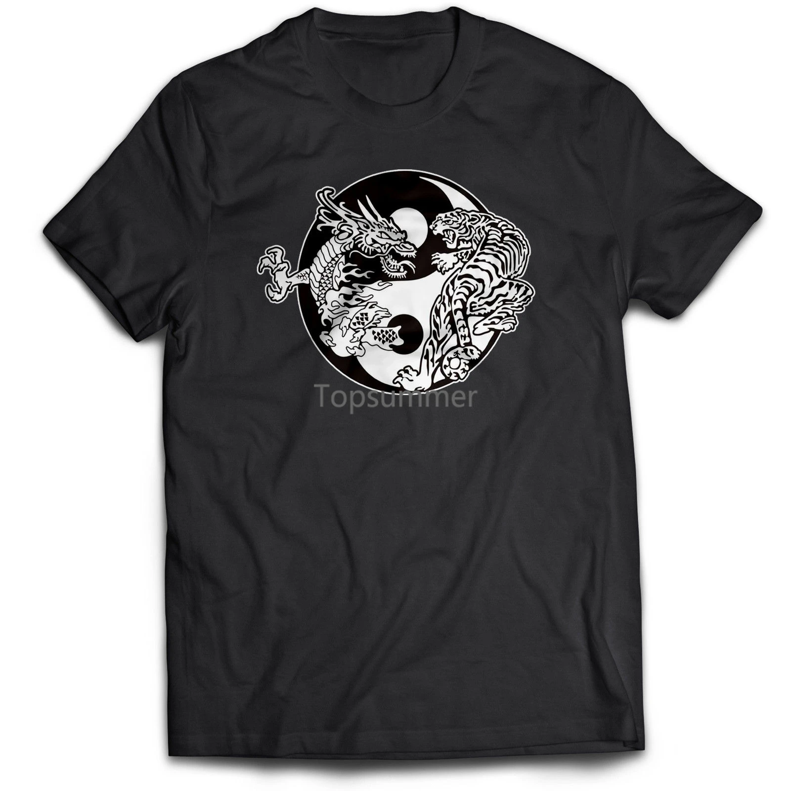 Футболка с японским китайским знаком Инь-Янь, Самураем, карате, боевыми искусствами, кунг-фу, Ретро футболка, обычные хлопковые футболки с коротким рукавом