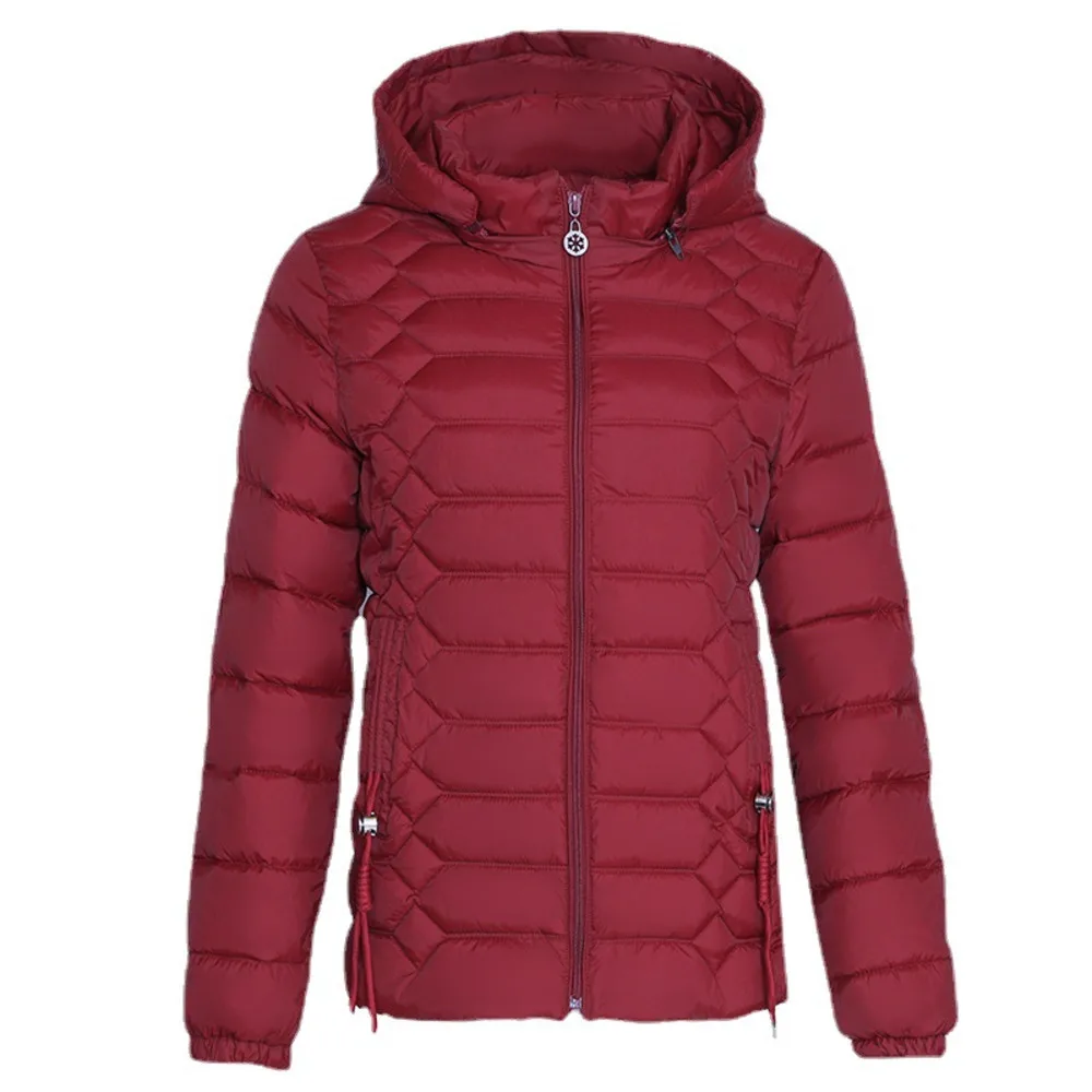 Autumn and Winter 2022 New Cotton Clothes Women's Short Lightweight Cotton Clothes Hooded Versatile Slim Cotton Jacket Removable