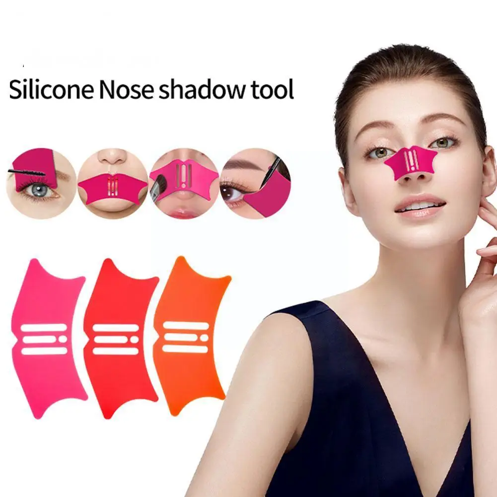 

Силиконовый инструмент для теней для носа инструмент для контура носа многофункциональные инструменты для наращивания ресниц вспомогательный макияж подводка для глаз помощник Make R9N8