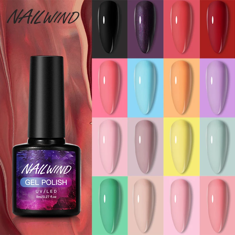 

NAILWIND Gel Varnish Gel Nail Polish Soak Off UV LED Semi Permanent Gel Polish For Nails Art Base Top Coat Needed Nail Polish