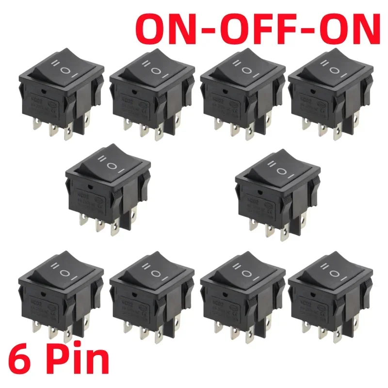 

10 шт. KCD5 21x24 мм 21*24 мм комплект кулисных переключателей 4-контактный 6-контактный 2-позиционный 3-позиционный 6A/12A 250 В переменного тока ВКЛ-ВЫКЛ-ВКЛ-ВКЛ выключатель питания