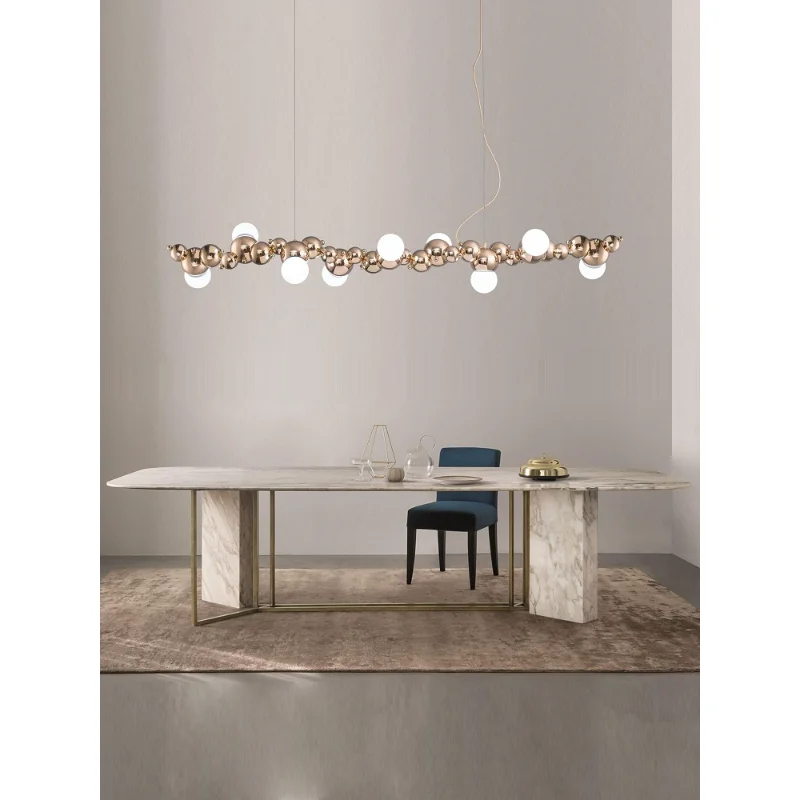 

Led Pendant Lamp Light Art luxury bar Chandelier long table restaurant caterpillar postmodern design personality creative