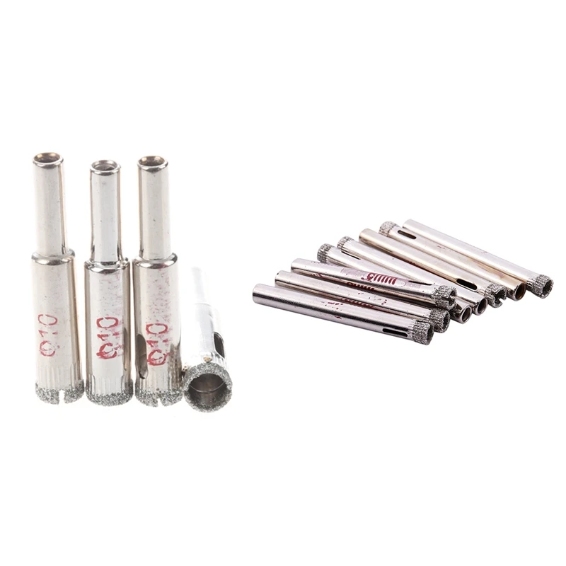 

Сверла с алмазным покрытием диаметром 12 шт., для керамических и стеклянных отверстий в плитке, 4 шт., 10 мм и 8 шт., 6 мм