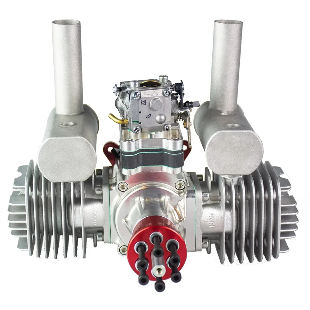 

RCGF 120cc Twin Cylinder Petrol Gasoline Engine Dual With Muffler Igniton Spark Plug For RC Model Airplane VVRC
