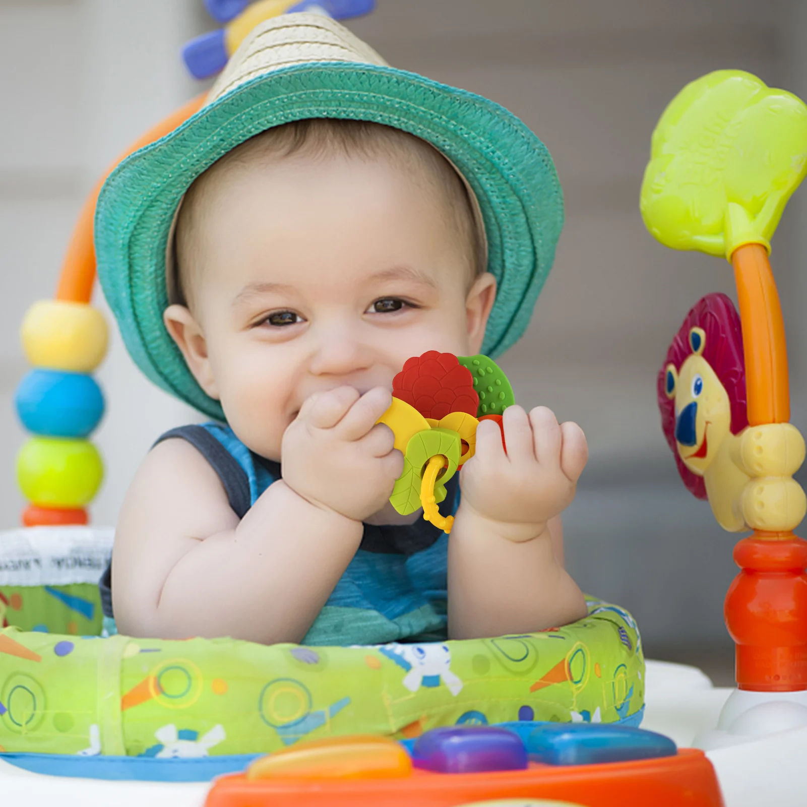 

Baby Teething Toys Silicone Fruit Teething Toys Infant Fruit Shape Teethers Set Newborn Baby Toddlers Chew Toys Relief Soothe